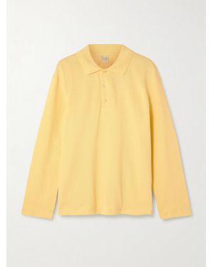 Flore Flore Diana Organic Cotton-Piqué Polo Shirt - Yellow