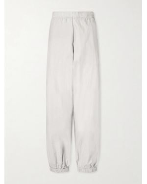 James Perse Cotton-Blend Poplin Tapered Trousers - White