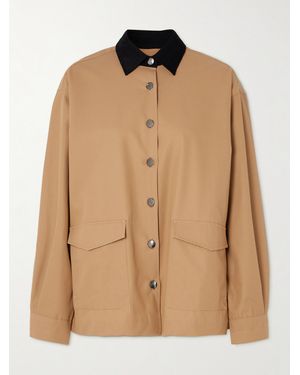 Maria McManus Corduroy-Trimmed Organic Cotton-Twill Jacket - Brown