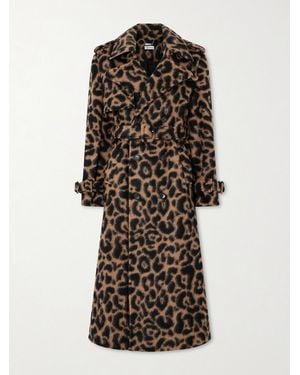 Jonathan Simkhai Rumi Belted Leopard-Print Brushed-Felt Coat - Multicolour