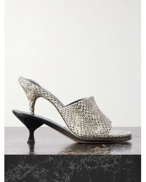 Jacquemus The Double Mules Aus Leder Mit Schlangeneffekt - Mehrfarbig