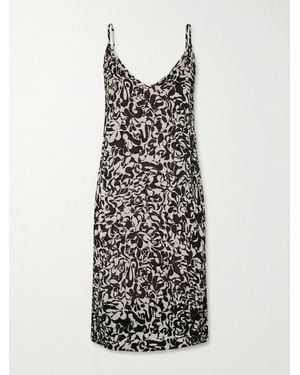 Dries Van Noten Embellished Printed Chiffon Dress - White