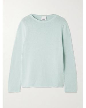 Allude Cotton And Cashmere-Blend Jumper - Blue