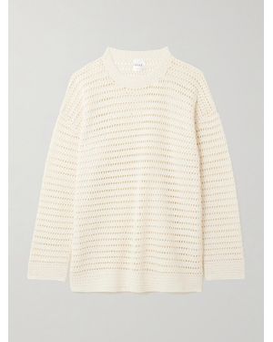Leset Lucy Crocheted Cotton Jumper - Natural