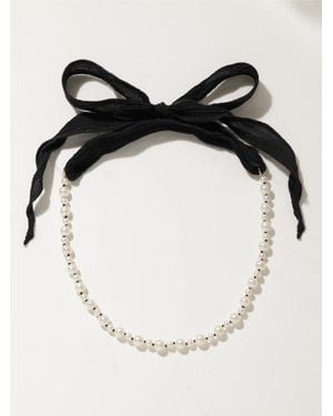 Mizuki 14-Karat, Silk And Pearl Necklace - Black