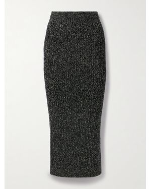 Max Mara Rodano Wool-Blend Midi Skirt - Black