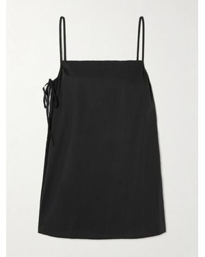 Deiji Studios Drawcurve Minikleid Aus Biobaumwollpopeline Zum Binden - Schwarz