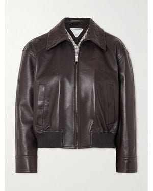 Bottega Veneta Veste En Cuir Intrecciato - Noir