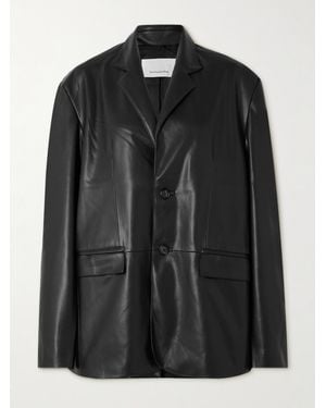 Frankie Shop Olympia Faux Leather Blazer - Black