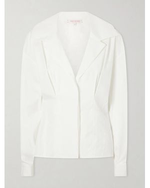 Carolina Herrera Cotton-Blend Blouse - White