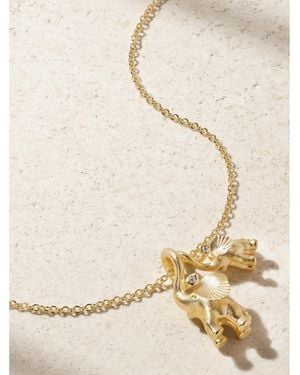 Ole Lynggaard Copenhagen Double Elephant Kette Aus 18 Karat Mit Diamanten - Natur