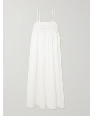 Posse Danielle Lace-Trimmed Cotton Midi Dress - White