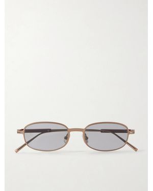 Brunello Cucinelli Square-Frame Titanium Sunglasses - Metallic