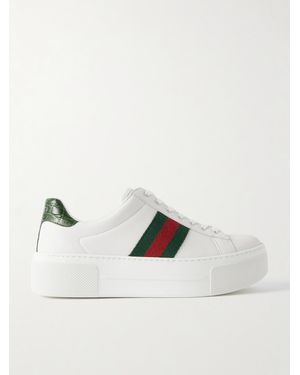 Gucci Baskets Ace en cuir - Blanc