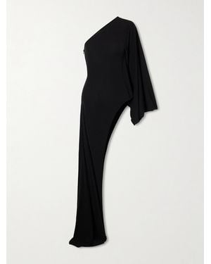 Gucci One-Sleeve Asymmetric Jersey Gown - Black