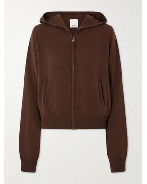 Allude Wool And Cashmere-Blend Hoodie - Brown