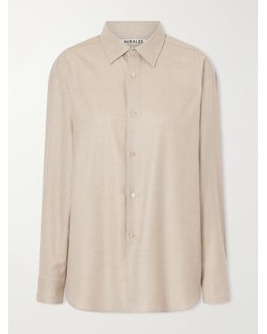 AURALEE Wool Shirt - Natural