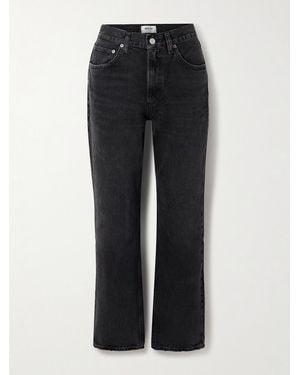 Agolde Valen Mid-Rise Straight-Leg Organic Jeans - Black