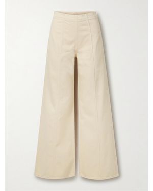 Ulla Johnson The Bianca Paneled High-Rise Wide-Leg Jeans - Natural