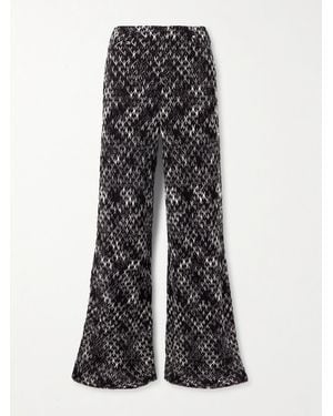 Missoni Crochet-Knit Space-Dyed Wool-Blend Wide-Leg Pants - Brown