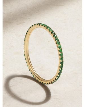 Ileana Makri Bague En Or 18 Carats (750/1000) Et Tsavorites Thread - Métallisé