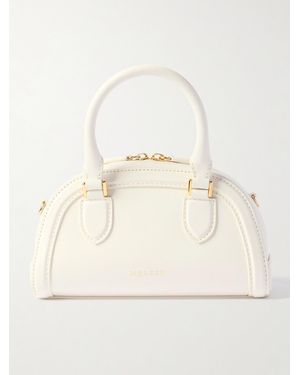 McQueen Birdee Boston Mini Leather Tote - Natural