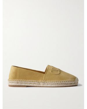 Chloé Isla Logo-Embossed Suede Espadrilles - Natural