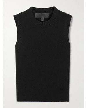 Nili Lotan May Cropped Cashmere Tank - Black