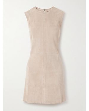 Stouls Miuccia Minikleid Aus Veloursleder - Natur
