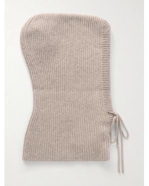 arch4 Klosters Ribbed Cashmere Balaclava - Natural