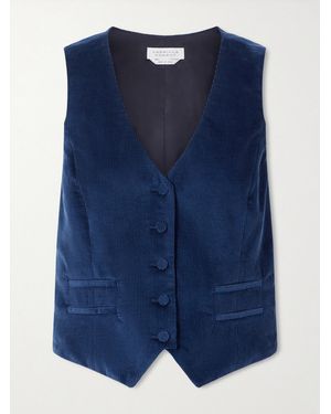 Gabriela Hearst Coleridge Cotton-Corduroy Vest - Blue