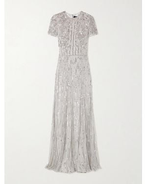 Jenny Packham Eliza Embellished Tulle Gown - White