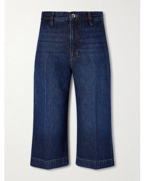 FRAME The Culotte Knee-Length Shorts - Blue