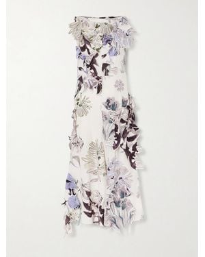 Altuzarra Carrol Floral-Print Silk-Crepe Midi Dress - White