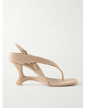 Jonathan Simkhai Darya Suede Wedge Sandals - Natural