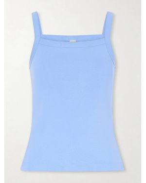 Flore Flore May Organic Cotton-Jersey Tank Top - Blue