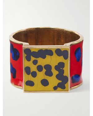 Dries Van Noten Tone Enamel Bracelet - Red