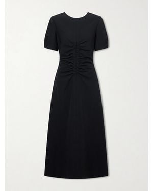 La Ligne Noemi Ruched Recycled Stretch-Jersey Midi Dress - Black