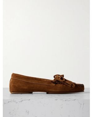 Paris Texas Indiana Loafers Aus Veloursleder Mit Fransen - Braun
