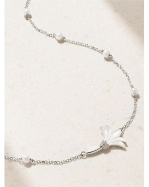 L'Atelier Nawbar Psychedeliah 18-Karat, Diamond And Mother-Of-Pearl Necklace - Natur