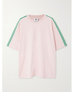 adidas Originals Wales Bonner Webbing-Trimmed Cotton-Jersey T-Shirt - Pink