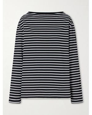 TOTEME Breton Striped Cotton-Jersey T-Shirt - Black
