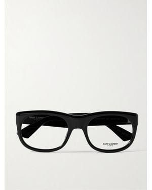 Saint Laurent Romy Brille Mit Rundem Rahmen Aus Azetat - Schwarz