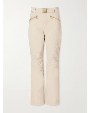 Bogner Franzi-T Belted Stretch-Shell Flared Ski Pants - Natural