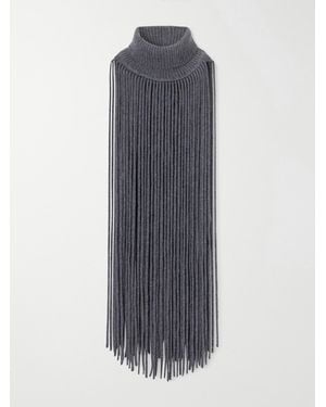 Lisa Yang Ardenne Fringed Cashmere Snood - Blue