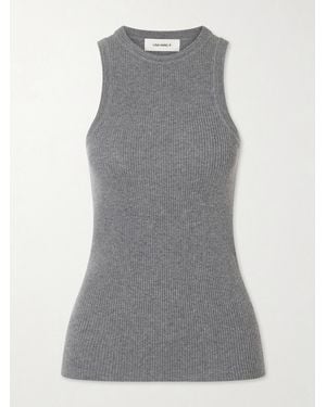Lisa Yang Amaya Cotton And Cashmere-Blend Tank Top - Grey