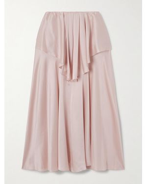 Chloé Mehrlagiger Midirock Aus Seidensatin - Pink