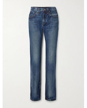 KHAITE Farley High-Rise Straight-Leg Jeans - Blue