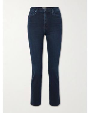 Mother The Dazzler Ankle Mid-Rise Slim-Leg Jeans - Blue