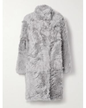 Yves Salomon Mantel Aus Shearling - Grau